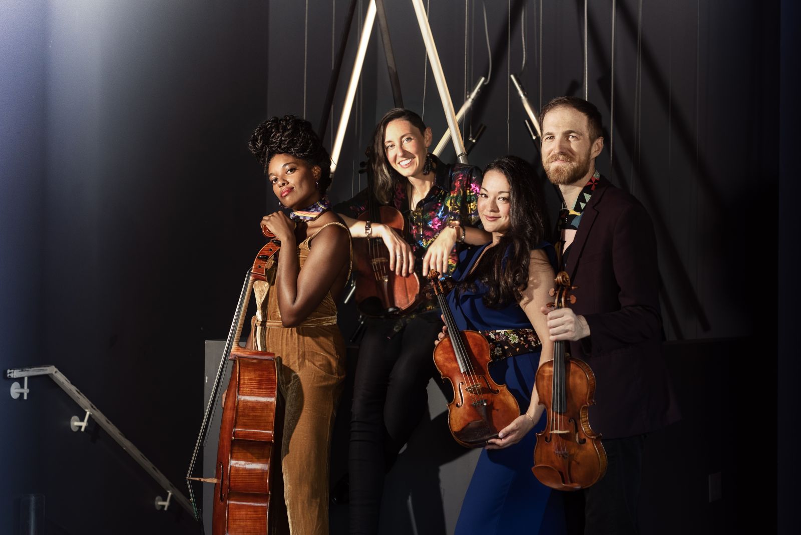 A group photo of Thalea String Quartet